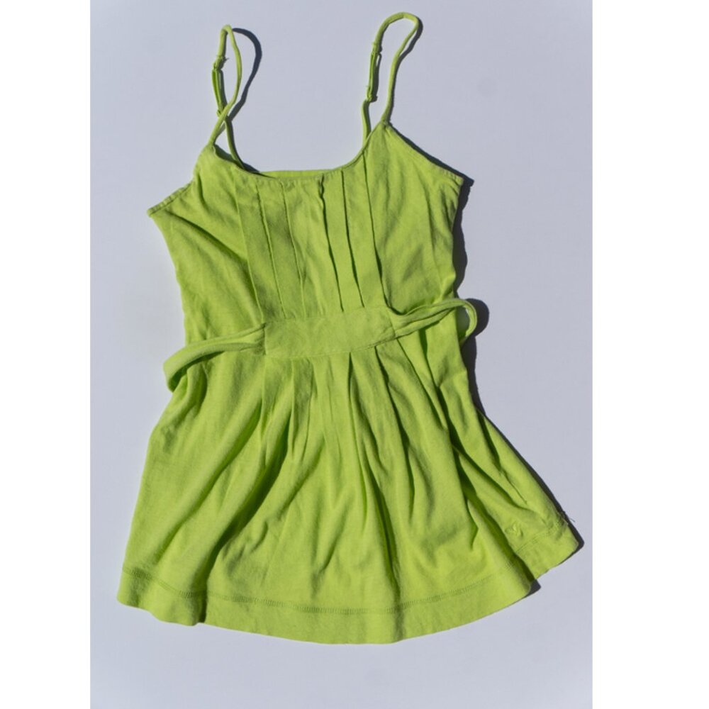 Vintage Y2K American Eagle Top XS AE 100 Cotton Neon green 90s 00s